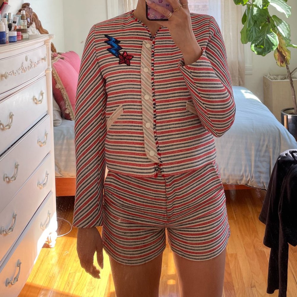 Sandro Set Fourth of July!! Jacket and Shorts